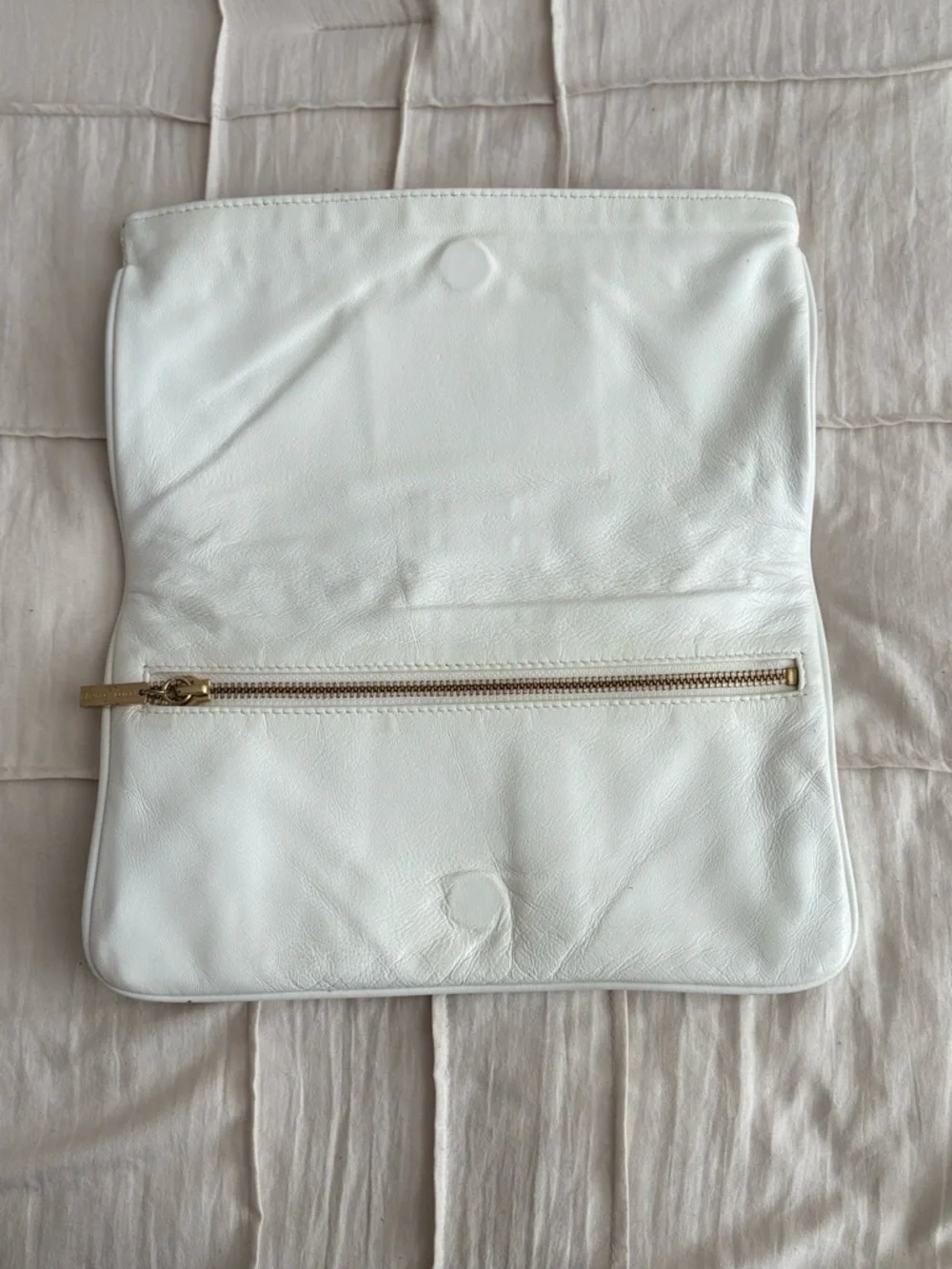 Alice + Olivia White Beaded Clutch with Multicolor Floral & Bird Motif - Picture 6 of 7